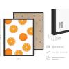 imageHAUS AND HUES Fruit Art Fruit Picture Wall Art  Kitchen Wall Decor Peach Art Peach Bathroom Decor Prints Wall Art for Kitchen Beige Frame 12x16Orange