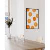 imageHAUS AND HUES Fruit Art Fruit Picture Wall Art  Kitchen Wall Decor Peach Art Peach Bathroom Decor Prints Wall Art for Kitchen Beige Frame 12x16Orange