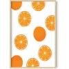 imageHAUS AND HUES Fruit Art Fruit Picture Wall Art  Kitchen Wall Decor Peach Art Peach Bathroom Decor Prints Wall Art for Kitchen Beige Frame 12x16Orange