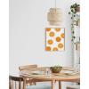 imageHAUS AND HUES Fruit Art Fruit Picture Wall Art  Kitchen Wall Decor Peach Art Peach Bathroom Decor Prints Wall Art for Kitchen Beige Frame 12x16Orange