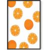 imageHAUS AND HUES Fruit Art Fruit Picture Wall Art  Kitchen Wall Decor Peach Art Peach Bathroom Decor Prints Wall Art for Kitchen Beige Frame 12x16Orange