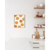 imageHAUS AND HUES Fruit Art Fruit Picture Wall Art  Kitchen Wall Decor Peach Art Peach Bathroom Decor Prints Wall Art for Kitchen Beige Frame 12x16Orange