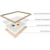 imageHAUS AND HUES Line Art Wall Decor  Set of 3 Minimalist Abstract Prints Neutral Modern Wall Art for Living Room Black Frame 24x36Bauhaus
