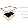 imageHAUS AND HUES Line Art Wall Decor  Set of 3 Minimalist Abstract Prints Neutral Modern Wall Art for Living Room Black Frame 24x36Black Line Art