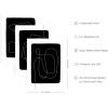 imageHAUS AND HUES Line Art Wall Decor  Set of 3 Minimalist Abstract Prints Neutral Modern Wall Art for Living Room Black Frame 24x36Black Line Art