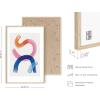 imageHAUS AND HUES Line Art Wall Decor  Set of 3 Minimalist Abstract Prints Neutral Modern Wall Art for Living Room Black Frame 24x36Bright Abstract