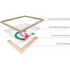 imageHAUS AND HUES Line Art Wall Decor  Set of 3 Minimalist Abstract Prints Neutral Modern Wall Art for Living Room Black Frame 24x36Bright Abstract