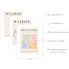 imageHAUS AND HUES Line Art Wall Decor  Set of 3 Minimalist Abstract Prints Neutral Modern Wall Art for Living Room Black Frame 24x36Pastel Matisse