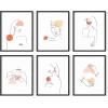 imageHAUS AND HUES Minimalist Abstract Line Art  Set of 6 Woman Painting Minimalistic Art Print Abstract Wall Art Minimal Art Bedroom Decor Pictures Aesthetic Minimalist Art Poster Beige Frame 16x20Abstract Line Art