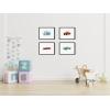 imageHAUS AND HUES Nursery Cars Art Print Set of 48quotx10quot