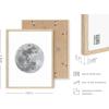 imageHAUS AND HUES Phases of the Moon Wall Decor  Set of 5 Moon Phases Prints Moon Phases Wall Art for Bedroom Moon Phase Transition Art  Black Framed 16x203 Phases