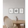 imageHAUS AND HUES Phases of the Moon Wall Decor  Set of 5 Moon Phases Prints Moon Phases Wall Art for Bedroom Moon Phase Transition Art  Black Framed 16x203 Phases