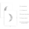 imageHAUS AND HUES Phases of the Moon Wall Decor  Set of 5 Moon Phases Prints Moon Phases Wall Art for Bedroom Moon Phase Transition Art  Black Framed 16x203 Phases
