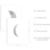 imageHAUS AND HUES Phases of the Moon Wall Decor  Set of 5 Moon Phases Prints Moon Phases Wall Art for Bedroom Moon Phase Transition Art  Black Framed 16x205 Phases