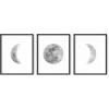 imageHAUS AND HUES Phases of the Moon Wall Decor  Set of 5 Moon Phases Prints Moon Phases Wall Art for Bedroom Moon Phase Transition Art  Black Framed 16x203 Phases