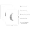 imageHAUS AND HUES Phases of the Moon Wall Decor  Set of 5 Moon Phases Prints Moon Phases Wall Art for Bedroom Moon Phase Transition Art  Black Framed 16x203 Phases