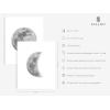 imageHAUS AND HUES Phases of the Moon Wall Decor  Set of 5 Moon Phases Prints Moon Phases Wall Art for Bedroom Moon Phase Transition Art  Black Framed 16x205 Phases