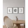 imageHAUS AND HUES Phases of the Moon Wall Decor  Set of 5 Moon Phases Prints Moon Phases Wall Art for Bedroom Moon Phase Transition Art  Black Framed 16x203 Phases