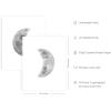 imageHAUS AND HUES Phases of the Moon Wall Decor  Set of 5 Moon Phases Prints Moon Phases Wall Art for Bedroom Moon Phase Transition Art  Black Framed 16x205 Phases