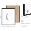 imageHAUS AND HUES Phases of the Moon Wall Decor  Set of 5 Moon Phases Prints Moon Phases Wall Art for Bedroom Moon Phase Transition Art  Black Framed 16x205 Phases