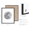 imageHAUS AND HUES Phases of the Moon Wall Decor  Set of 5 Moon Phases Prints Moon Phases Wall Art for Bedroom Moon Phase Transition Art  Black Framed 16x205 Phases
