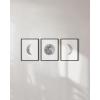 imageHAUS AND HUES Phases of the Moon Wall Decor  Set of 5 Moon Phases Prints Moon Phases Wall Art for Bedroom Moon Phase Transition Art  Black Framed 16x203 Phases