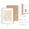 imageHAUS AND HUES Picasso Abstract Woman Wall Art  Minimalist Line Art Aesthetic Line Art Picasso Woman Face Poster for Living Room Dorm Room and Office Interiors Beige Frame 24x36Picasso Silhouette