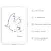 imageHAUS AND HUES Picasso Abstract Woman Wall Art  Minimalist Line Art Aesthetic Line Art Picasso Woman Face Poster for Living Room Dorm Room and Office Interiors Beige Frame 24x36Dove of Peace