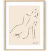 imageHAUS AND HUES Picasso Abstract Woman Wall Art  Minimalist Line Art Aesthetic Line Art Picasso Woman Face Poster for Living Room Dorm Room and Office Interiors Beige Frame 24x36Picasso Silhouette