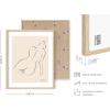 imageHAUS AND HUES Picasso Abstract Woman Wall Art  Minimalist Line Art Aesthetic Line Art Picasso Woman Face Poster for Living Room Dorm Room and Office Interiors Beige Frame 24x36Picasso Silhouette