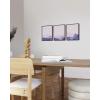 imagePink and Purple Foggy Mountains Set of 3  Framed Beige  24x36Pink  Purple