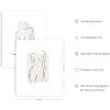 imageRipGrip Minimalist Wall Art  Set of 4 Woman Silhouette Line Drawings Room Aesthetic Posters Abstract Decor Beige Frame 8x10Beige