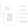 imageRipGrip Minimalist Wall Art  Set of 4 Woman Silhouette Line Drawings Room Aesthetic Posters Abstract Decor Beige Frame 8x10Beige