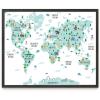 imageHAUS AND HUES Animal World Map Art Print  16quotx20quot  Framed Black