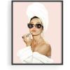 imageHAUS AND HUES Audrey Hepburn Wall Art Vogue Wall Decor  Audrey Hepburn Poster Hollywood Wall Art  Famous Woman Art Prints Individual Black Frame 16x20Audrey