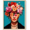 imageHAUS AND HUES Audrey Hepburn Wall Art Vogue Wall Decor  Audrey Hepburn Poster Hollywood Wall Art  Famous Woman Art Prints Individual Black Frame 16x20Frida