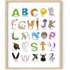 imageHAUS AND HUES Kids Alphabet Art Print  16quotx20quot  Framed Beige