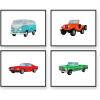imageHAUS AND HUES Nursery Cars Art Print Set of 48quotx10quot