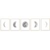 imageHAUS AND HUES Phases of the Moon Wall Decor  Set of 5 Moon Phases Prints Moon Phases Wall Art for Bedroom Moon Phase Transition Art  Black Framed 16x205 Phases