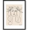 imageHaus and Hues Picasso Line Drawing Abstract Woman Wall Art  Minimalist Line Art Pablo Picasso Artwork Minimalistic Print Picasso Line Drawings Aesthetic Line Art Woman Face Picasso Unframed 16x20Picasso Woman