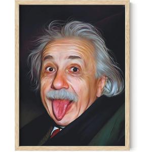 imageHAUS AND HUES Cool Posters for Guys Bedroom  Meme Posters for Boys Room Funny Wall Decor Albert Einstein Wall Art Albert Einstein Poster Posters for Room Aesthetic Men Unframed 24x36Einstein