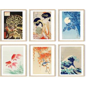 imageHAUS AND HUES Haeckel Botanical Posters  Set of 6 Vintage Plant ampamp Nature Prints  Flower and Botanical Prints UNFRAMED 11quotx14quotVintage Japanese Set