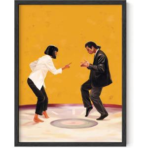imageHAUS AND HUES Movie Scene Poster  Retro Room Decor Movie Wall Art for Room Aesthetic 90s Vintage Wall Decor Aesthetic College Dorm Dancing Wall Art Black Framed 24x36Dancing