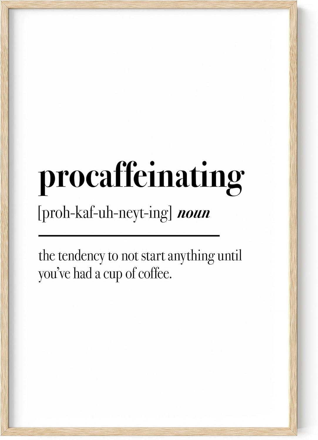 imageHAUS AND HUES Funny Dorm Posters Quotes Wall Decor  Funny Posters for College Dorm Room Motivational Poster Funny Office Decor for Women Tomorrow Unframed 24x36Procaffeinating