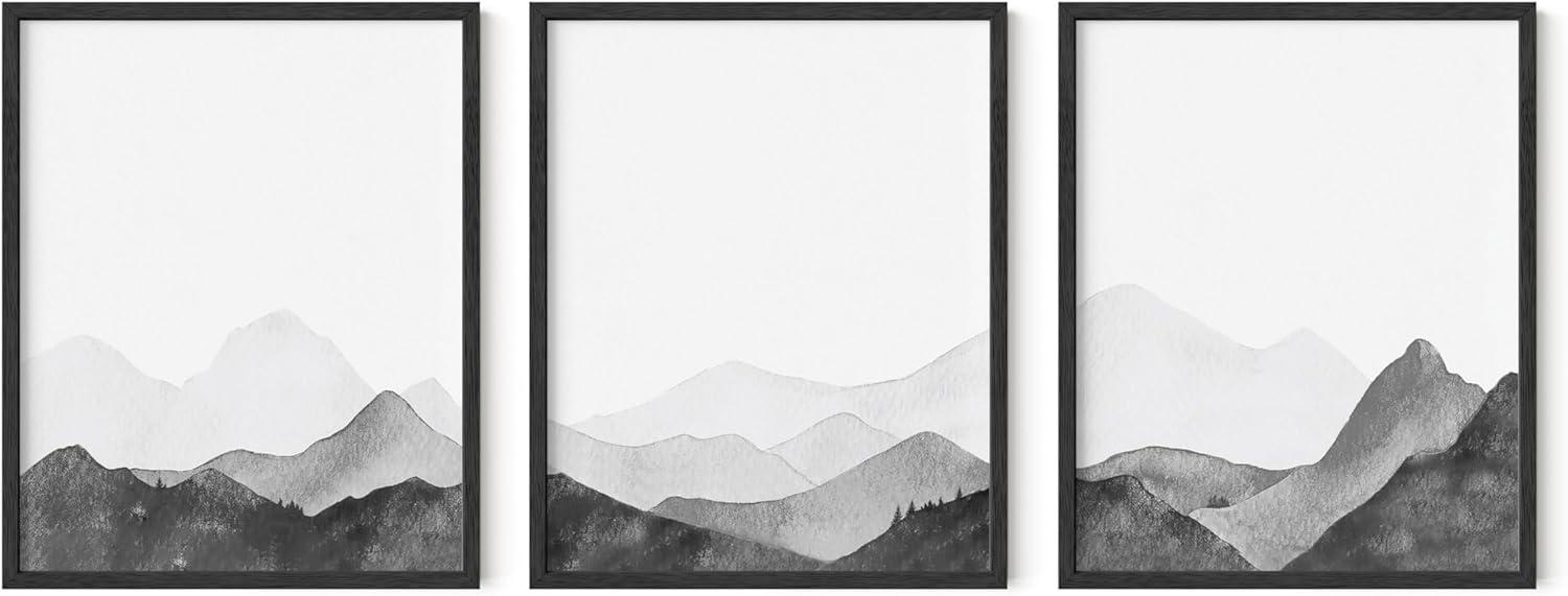 imageHAUS AND HUES Vintage Nature Posters  Set of 3 Butterfly Art Botanical Prints for Room Aesthetic Wall Decor UNFRAMED 8quotx10quotBlack  White