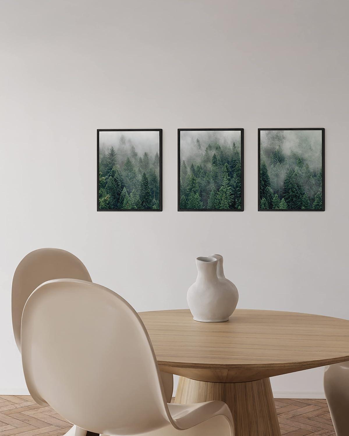 imageHAUS AND HUES Vintage Nature Posters  Set of 3 Butterfly Art Botanical Prints for Room Aesthetic Wall Decor UNFRAMED 8quotx10quotFoggy Green