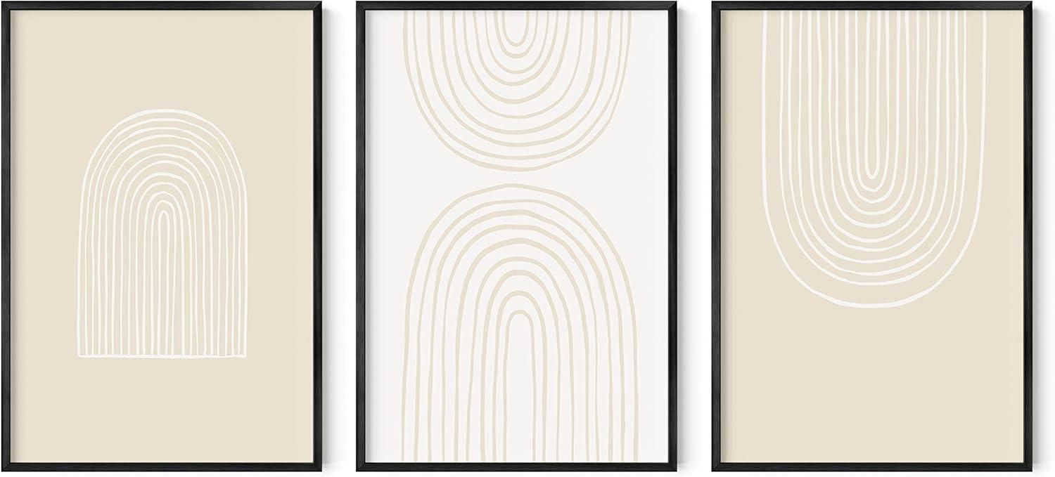 imageHAUS AND HUES Vintage Nature Posters  Set of 3 Butterfly Art Botanical Prints for Room Aesthetic Wall Decor UNFRAMED 8quotx10quotNeutral Arch