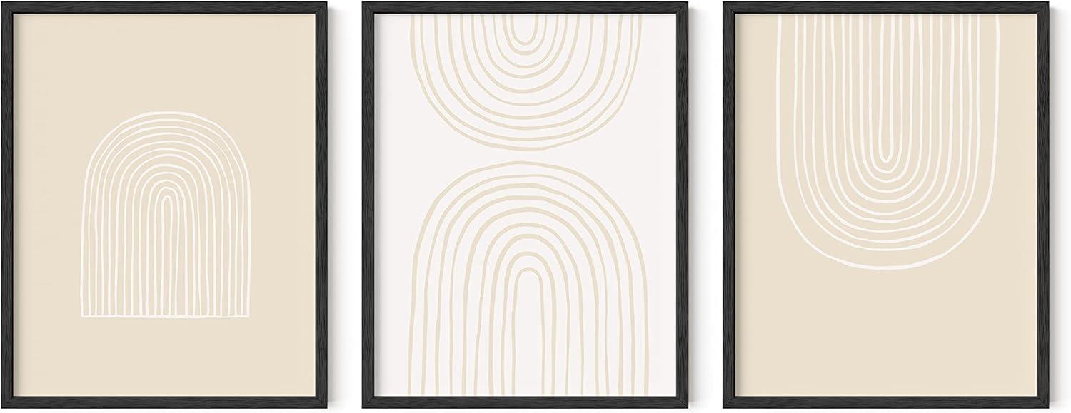 imageHAUS AND HUES Vintage Nature Posters  Set of 3 Butterfly Art Botanical Prints for Room Aesthetic Wall Decor UNFRAMED 8quotx10quotNeutral Arch