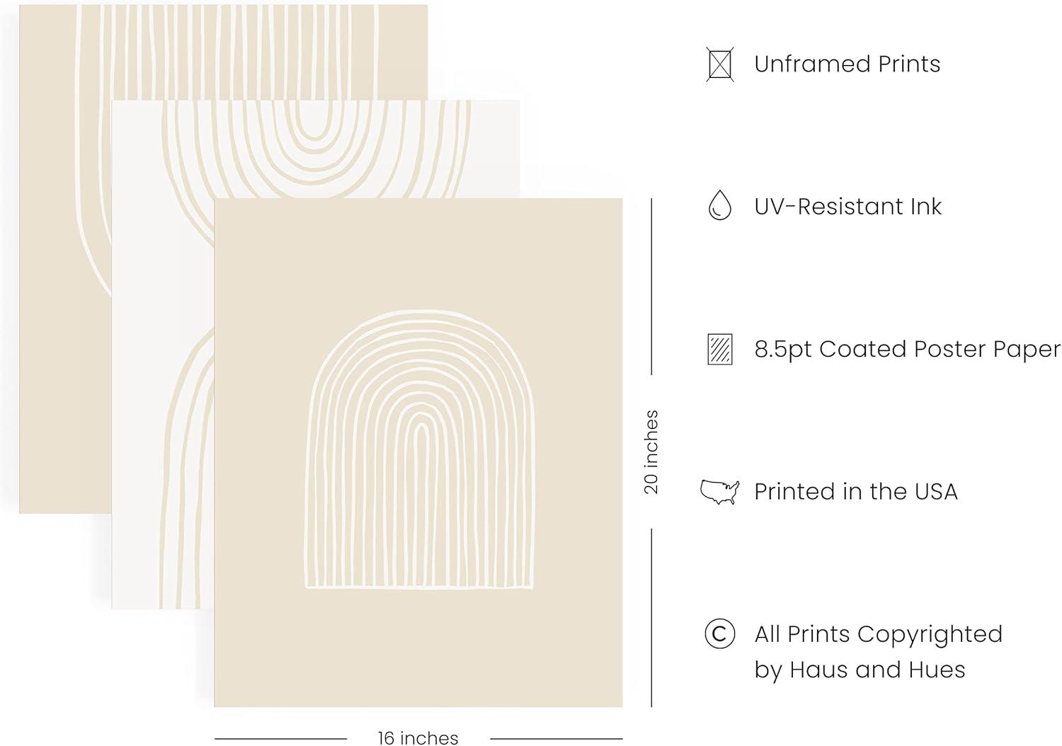 imageHAUS AND HUES Vintage Nature Posters  Set of 3 Butterfly Art Botanical Prints for Room Aesthetic Wall Decor UNFRAMED 8quotx10quotNeutral Arch