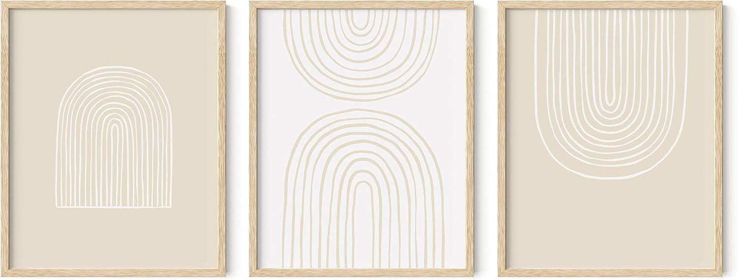 imageHAUS AND HUES Vintage Nature Posters  Set of 3 Butterfly Art Botanical Prints for Room Aesthetic Wall Decor UNFRAMED 8quotx10quotNeutral Arch